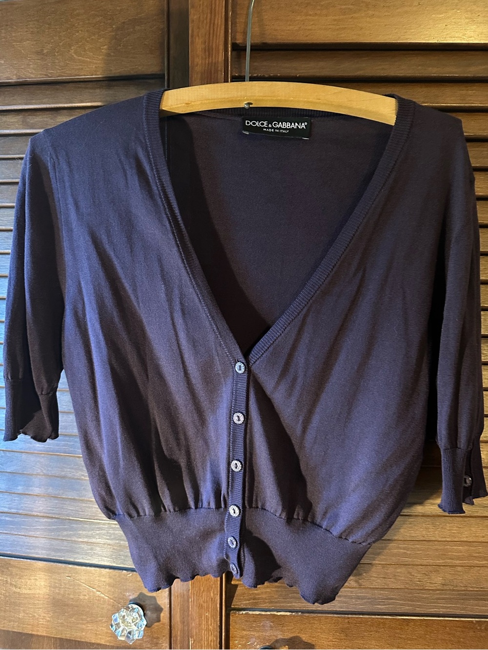 Dolce & Gabbana Deep Navy Button-Front Top
